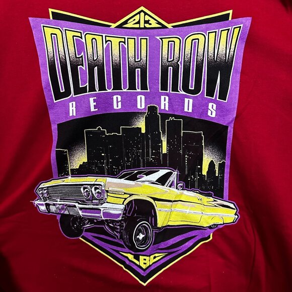 Death Row Records Hip Hop Tshirt size Red Tee 2X - Picture 2 of 5